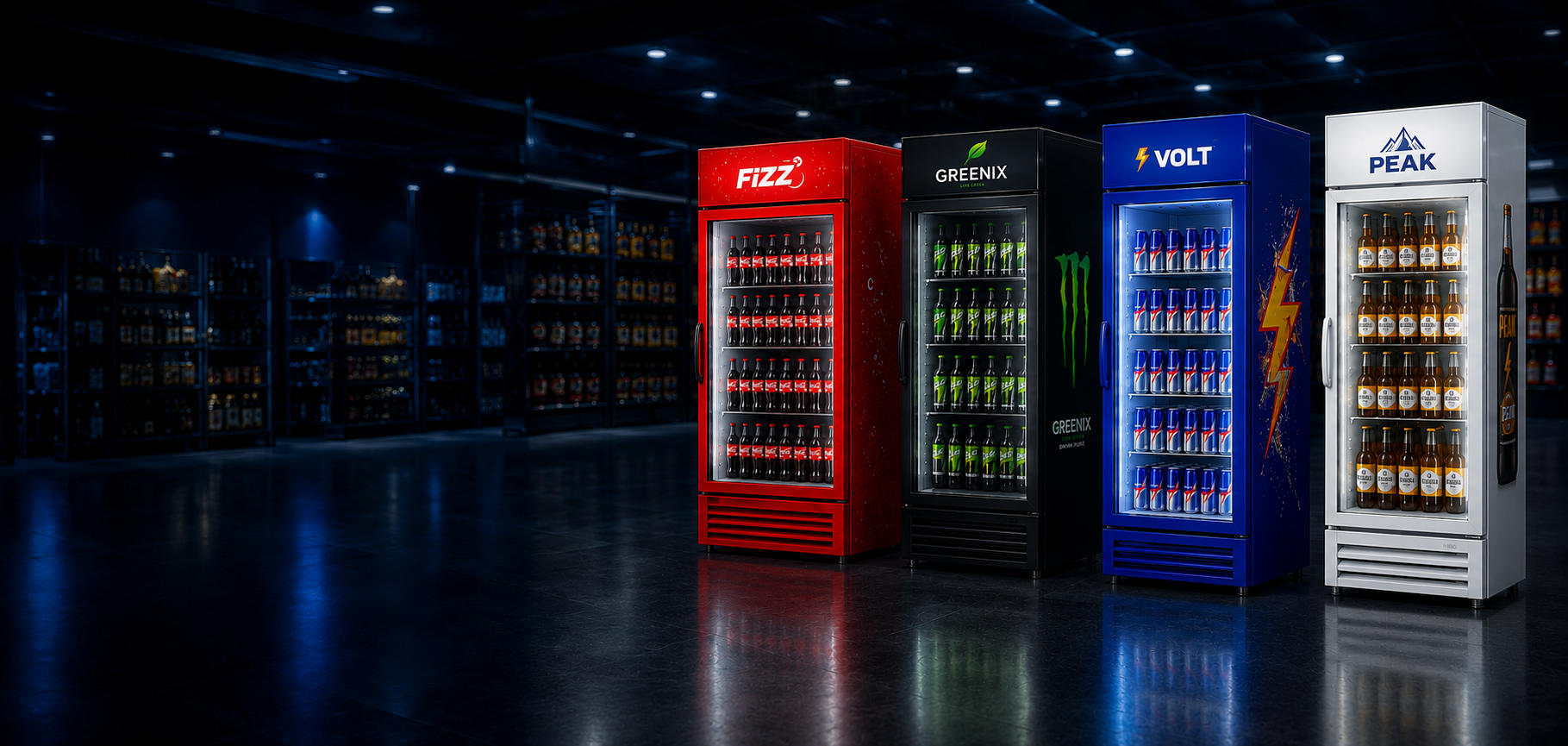 Custom branded display fridges